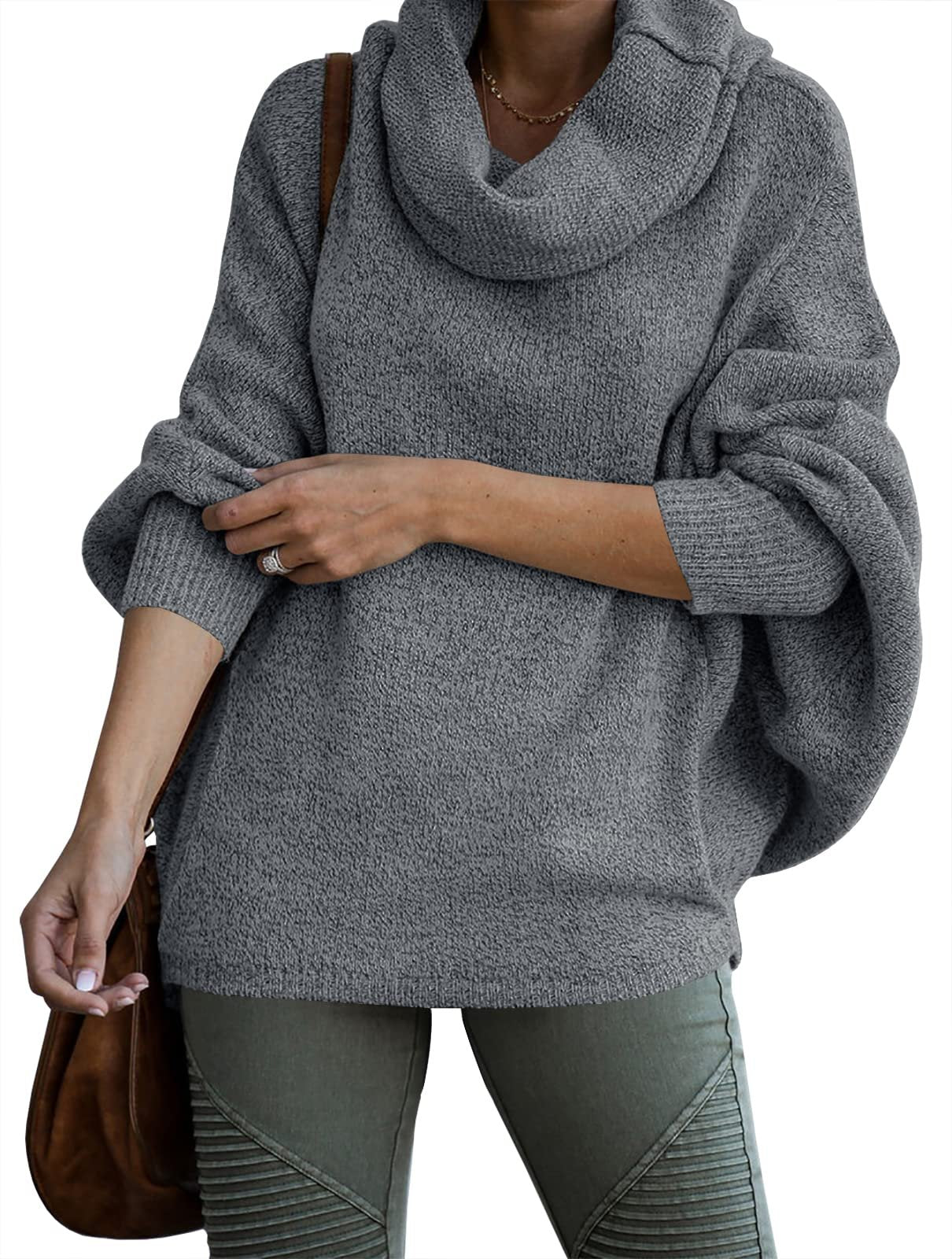 ✨Women's Cowl Neck Pullover Sweaters with Pockets (Buy 2 Free Shipping)