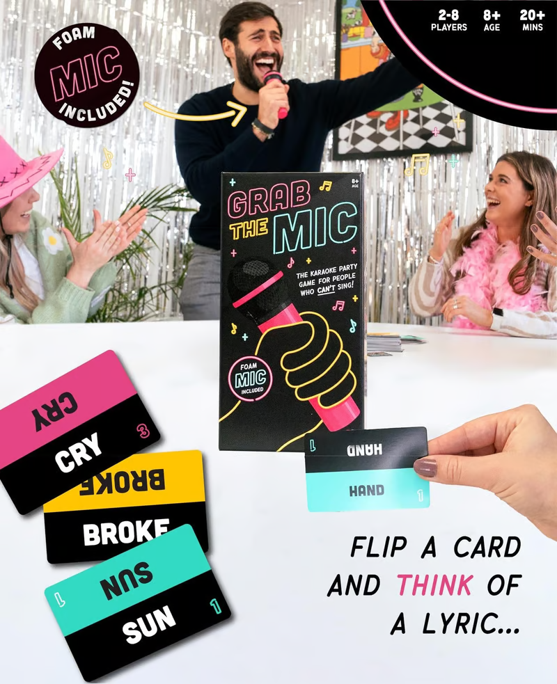 🔥Last Day SALE 49% OFF - Grab The Mic ✨The Party Game For People Who Can't Sing!