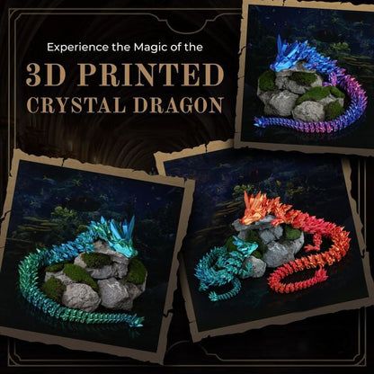 🐉3D-Printed Articulated Crystal Dragon