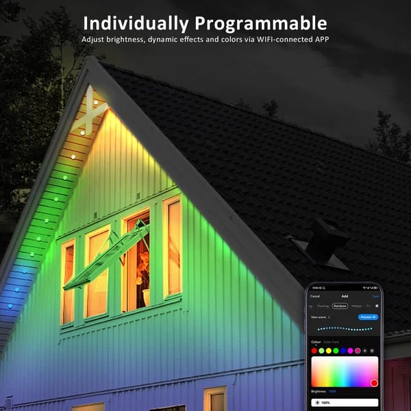 🎅 Early Christmas 49% OFF - Smart Rainbow LED Permanent Outdoor Light - Smartlight 🎁